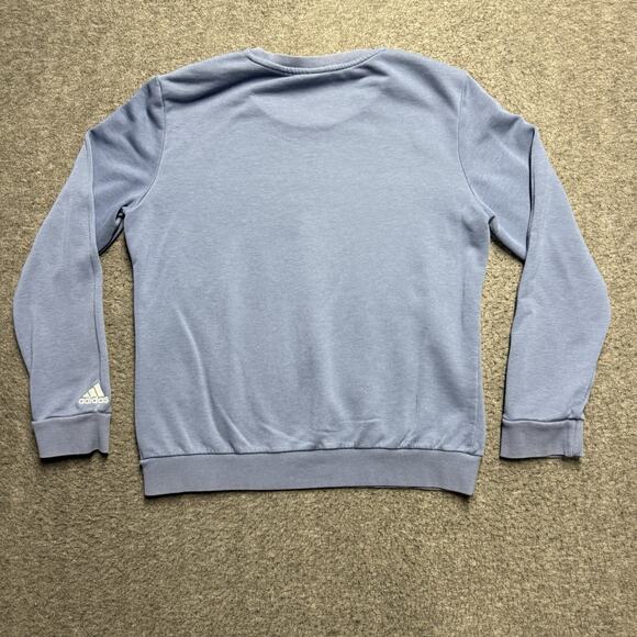 Adidas Sweatshirt Youth Large 16-18 Blue Long Sleeve Logo - Picture 4 of 6